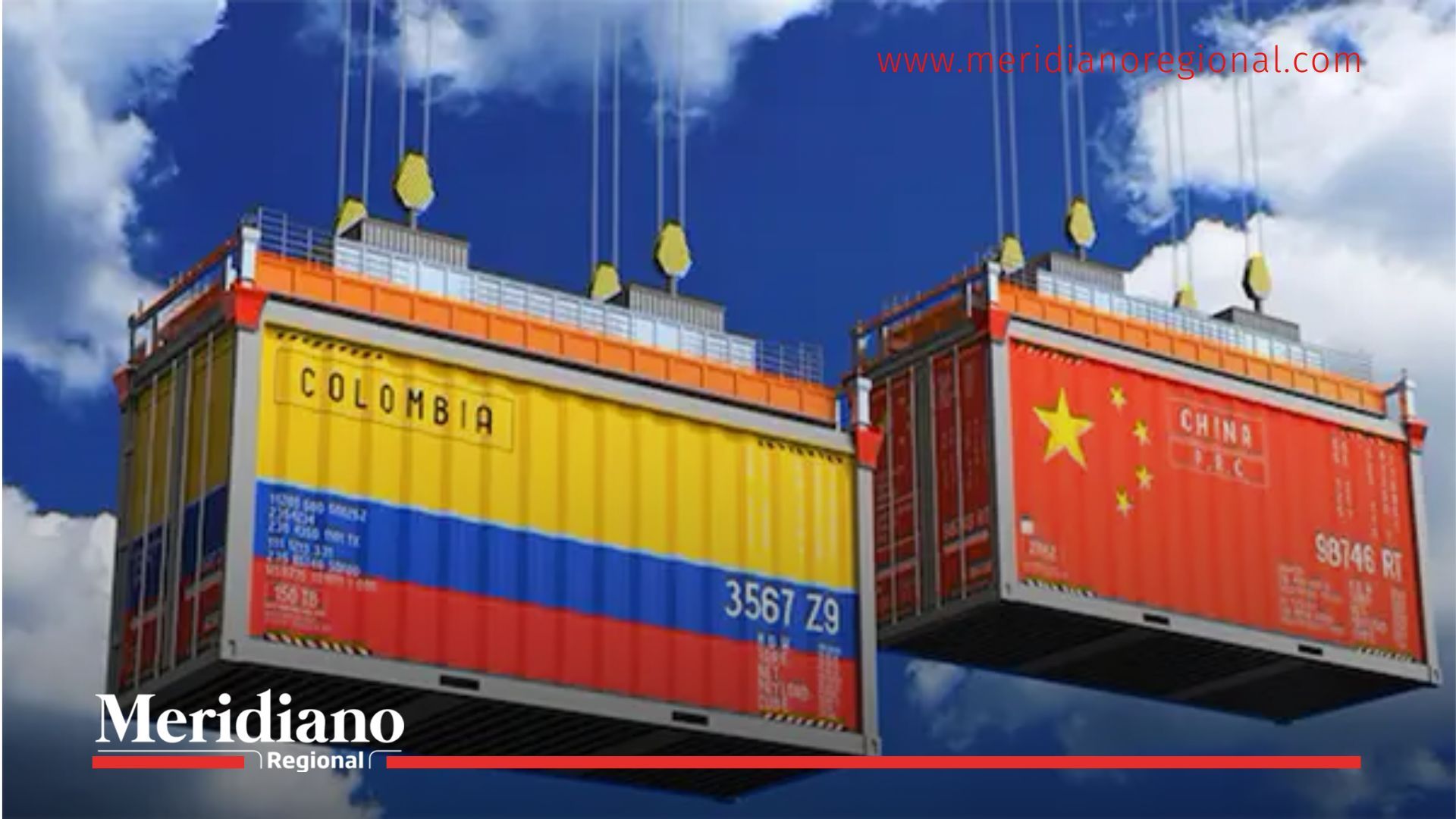 importaciones-colombianas-desde-china - comercio-bilateral-colombia-china - contenedores-banderas