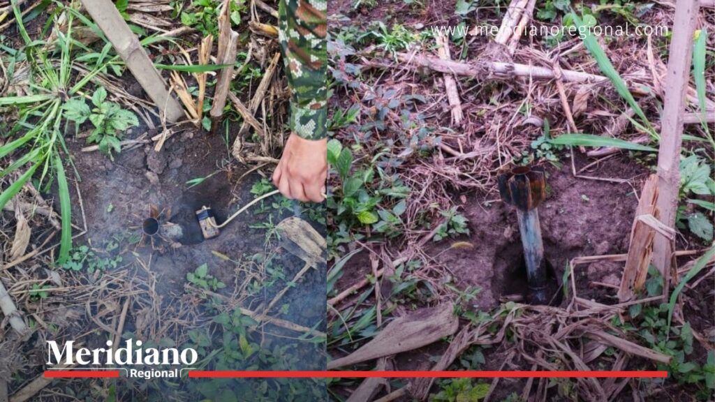 Soldados del Ejército Nacional desactivan un artefacto explosivo en Corinto, Cauca, durante operativos contra la guerra en el Cauca.