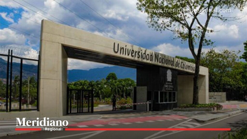 Entrada principal de la Universidad Nacional de Colombia en Medellín, donde se realizó el homenaje por la muerte de Angie Pahola Tovar Calpa.