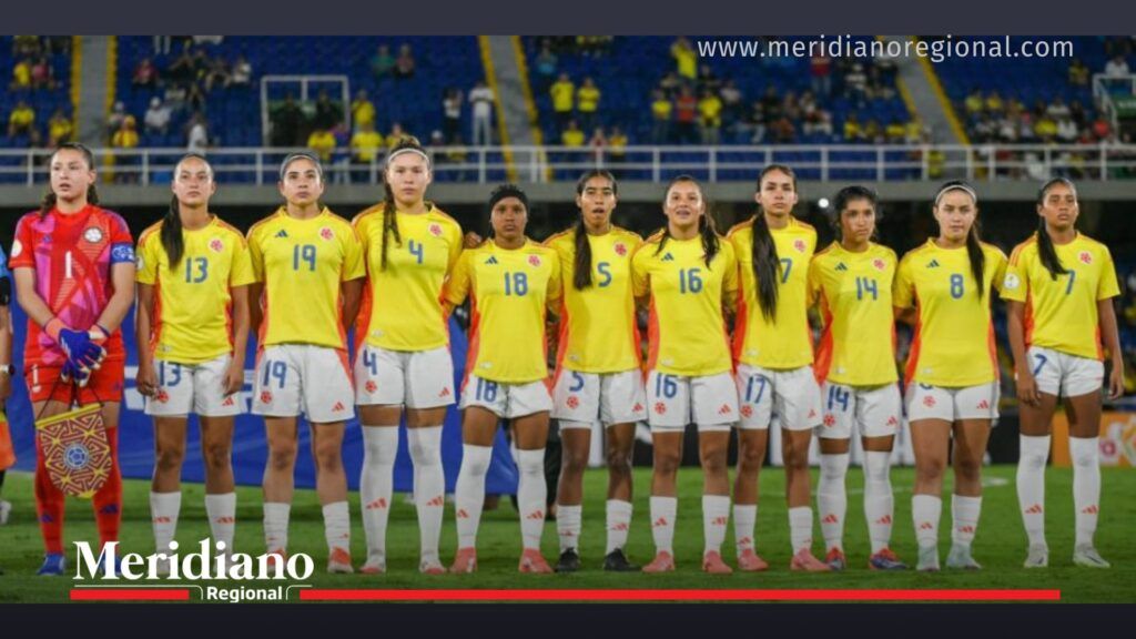 Selección Colombia femenina sub-17 forma titular en el Mundial - Meridiano Regional Selección Colombia femenina sub-17 alineada antes del partido del Mundial femenino sub-17.