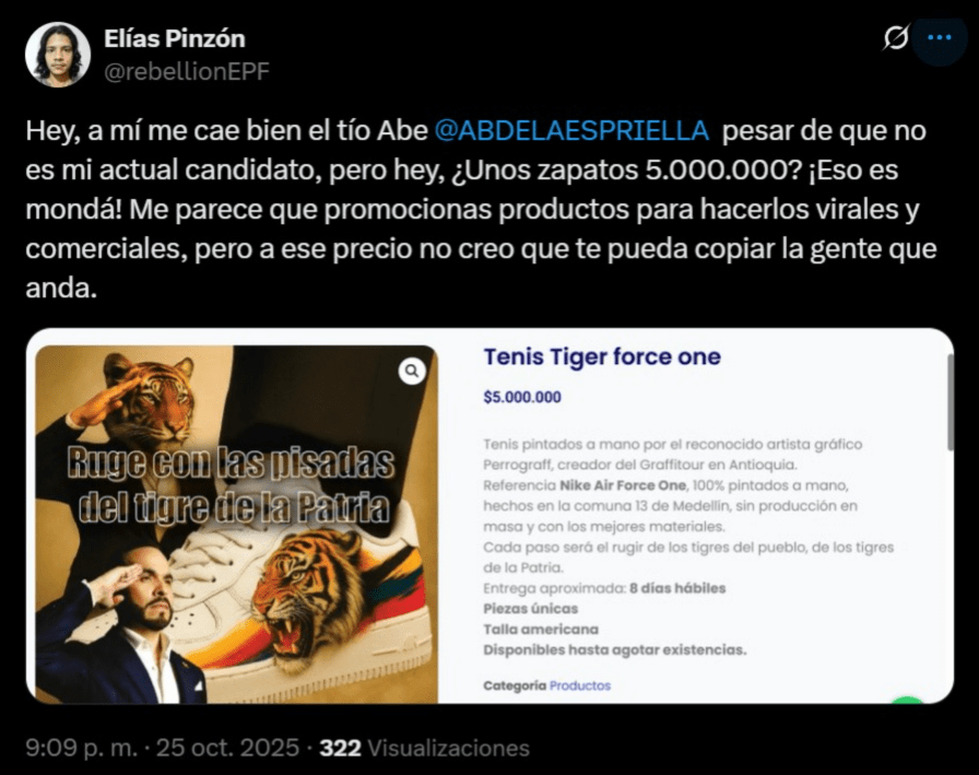 tenis-del-tigre-de-de-la-espriella - reacciones-en-redes - abelardo-de-la-espriella-campaña