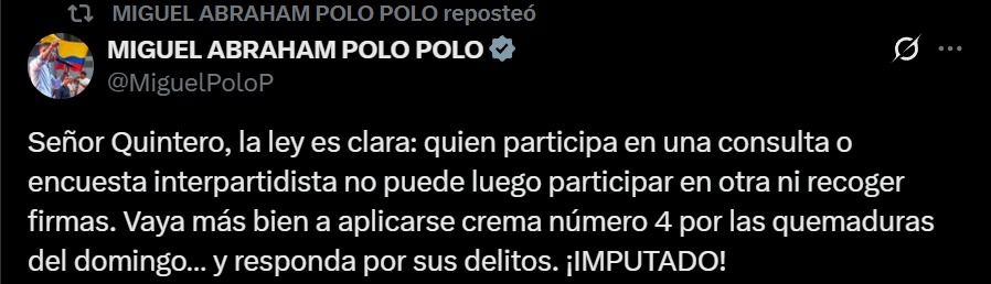 Corrupción Daniel Quintero: crítica de Miguel Polo Polo - Meridiano Regional corrupcion-daniel-quintero - miguel-polo-polo - publicacion-x