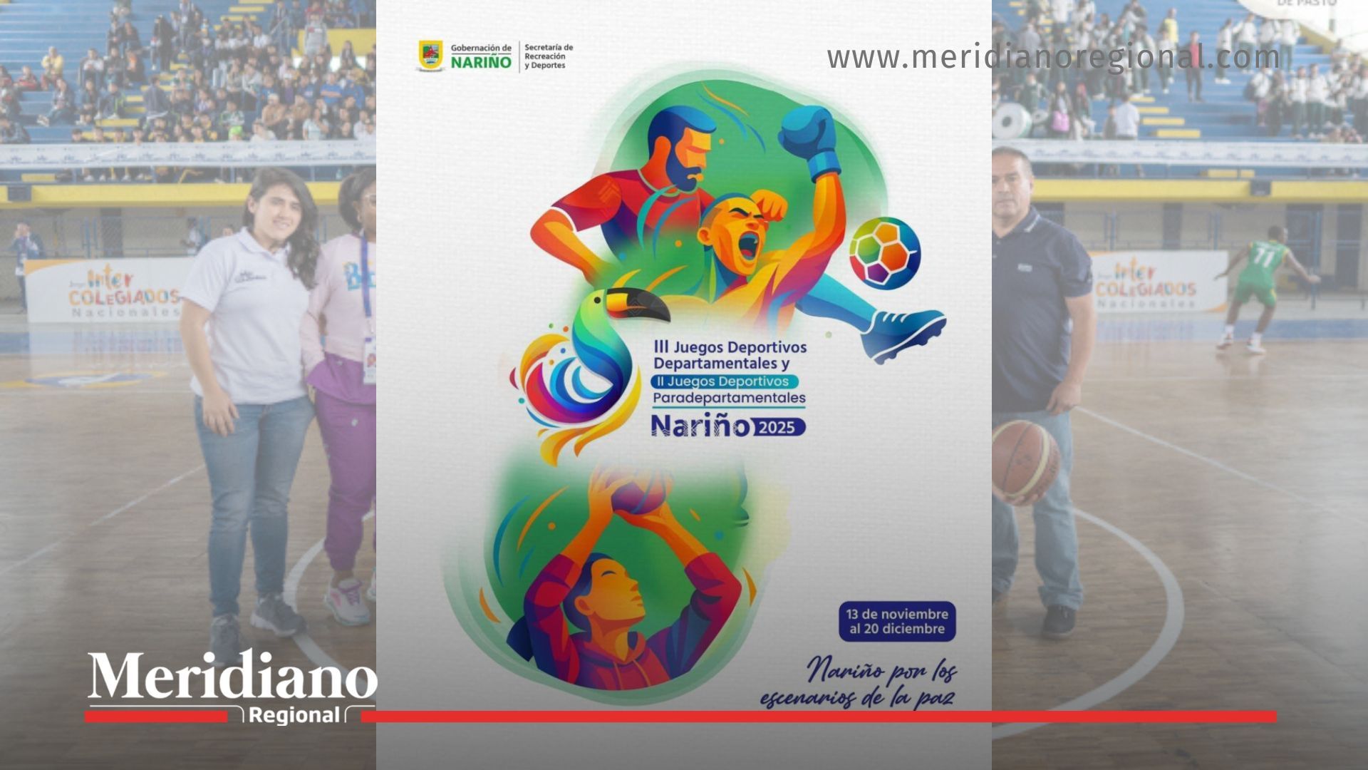 cartel oficial juegos departamentales nariño 2025 - gobernación de nariño - deporte y paz