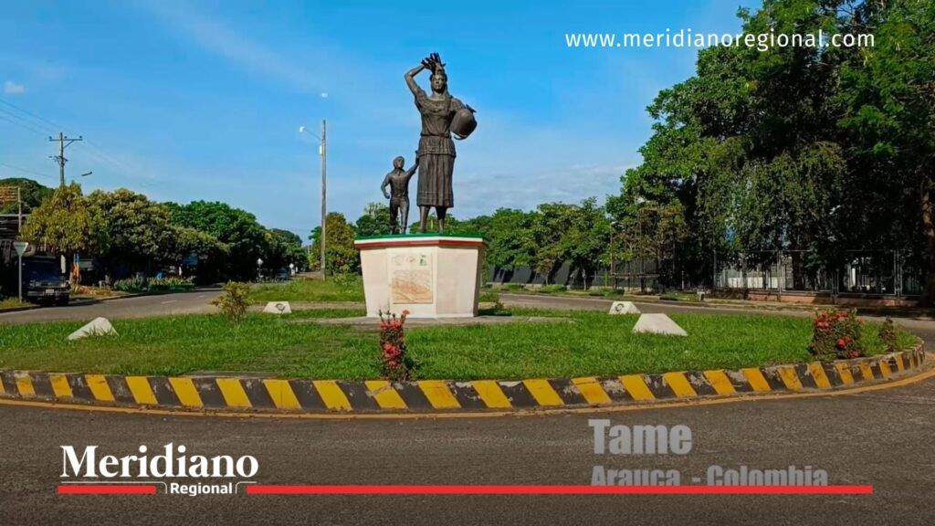 Estatua principal de Tame, Arauca, municipio donde el ELN libera soldados tras un secuestro ocurrido en la vía Tame–Arauca.