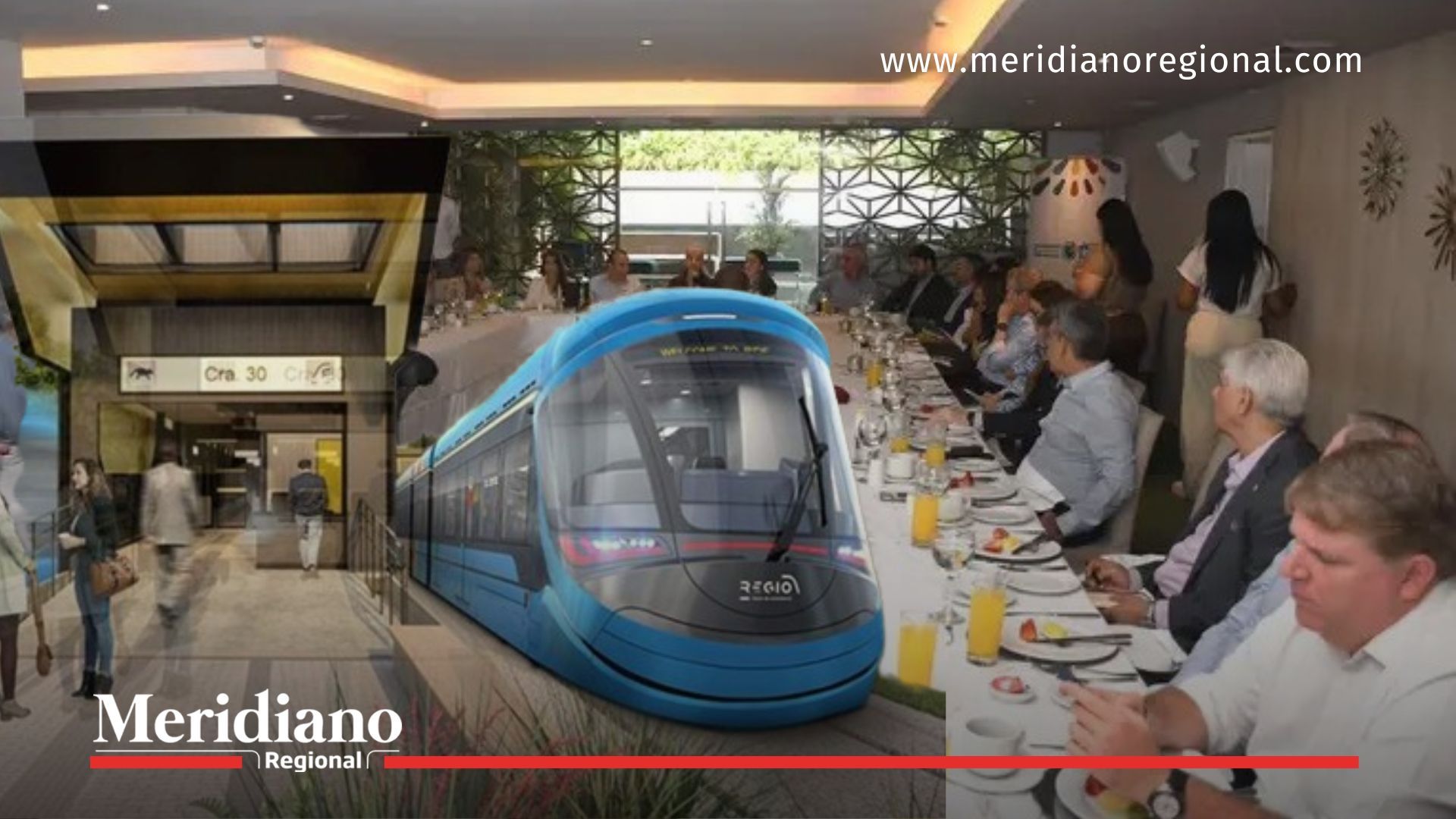 Reunión de gremios del Valle del Cauca con empresarios e instituciones analizando la financiación del Tren de Cercanías del Valle en una mesa ampliada de trabajo.