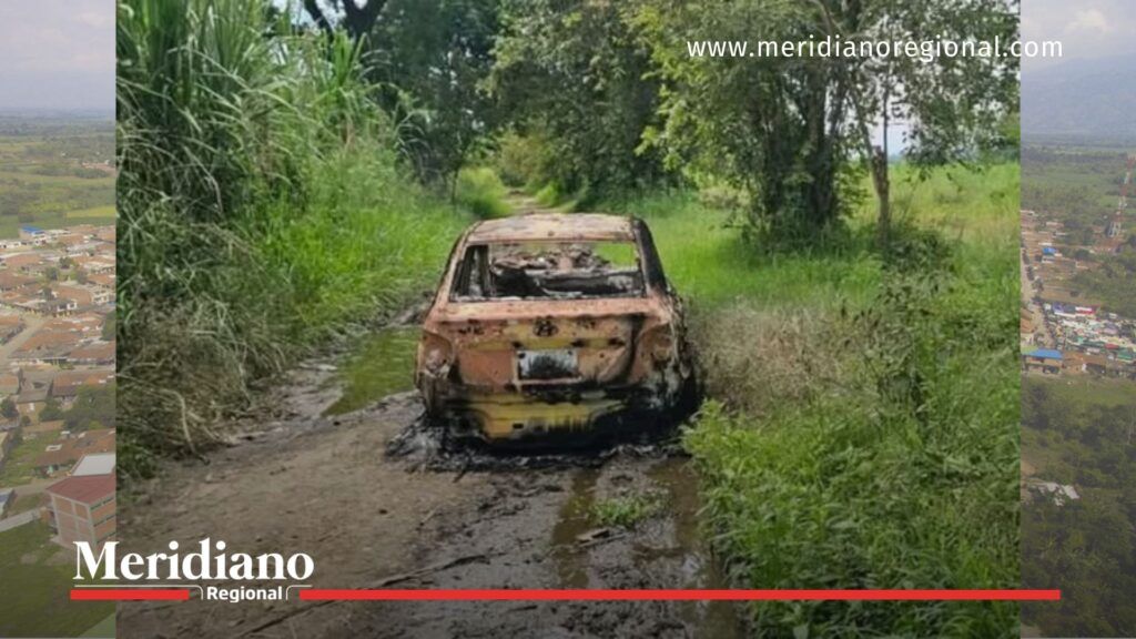 Guachené: vehículo incinerado hallado en la vereda San Jacinto - Meridiano Regional Vehículo totalmente incinerado en un camino rural de Guachené, donde fueron hallados dos cuerpos calcinados en la vereda San Jacinto.
