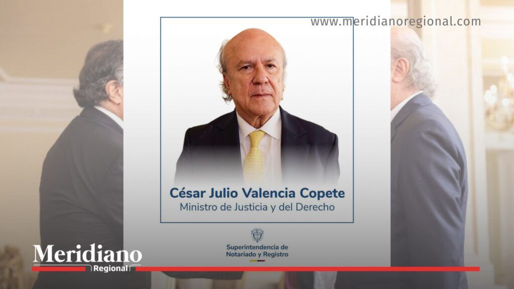 César Julio Valencia Copete en anuncio del Ministerio de Justicia - Meridiano Regional ministerio de justicia - cesar julio valencia copete - crisis en justicia - gobierno petro - anuncio ministerio de justicia - retrato institucional