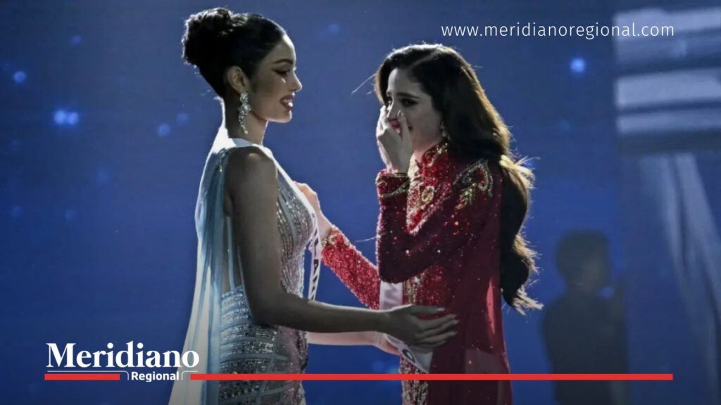 Coronación Miss Universo 2025 en Tailandia - Meridiano Regional Momento de coronación de Fátima Bosch como Miss Universo 2025 en Tailandia, recibiendo la banda entre emoción y aplausos.