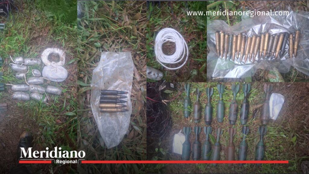 Explosivos y municiones incautados en Jamundí usados para drones explosivos por el Frente Jaime Martínez.