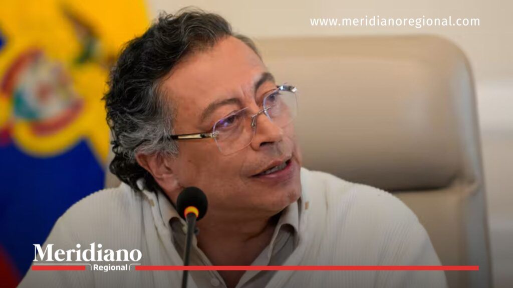 Gustavo Petro durante una alocución presidencial, en medio del debate por la presunta censura a sus intervenciones públicas.