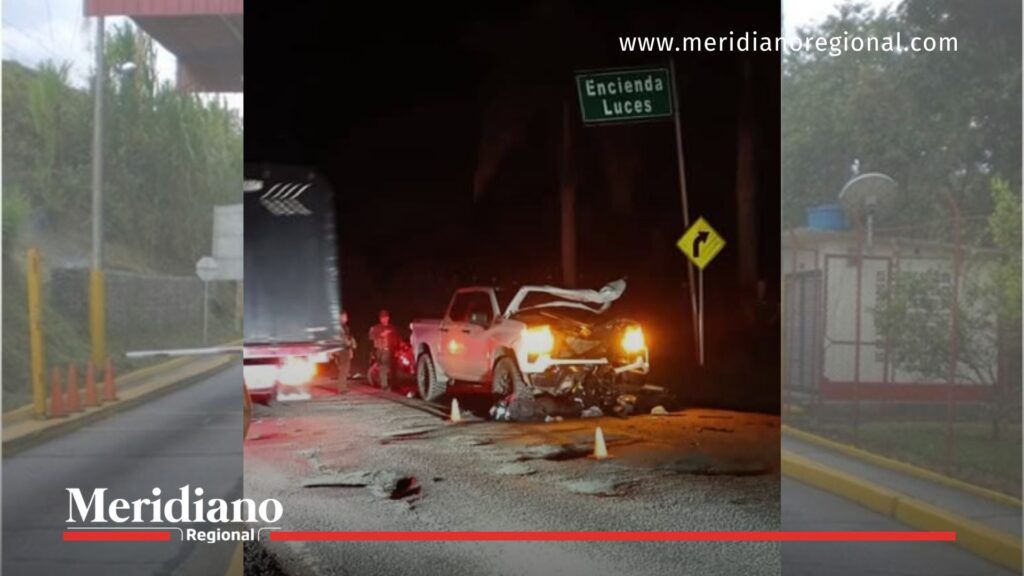 Accidente nocturno en la vía Panamericana, en un tramo deteriorado que genera reclamos por el peaje El Bordo