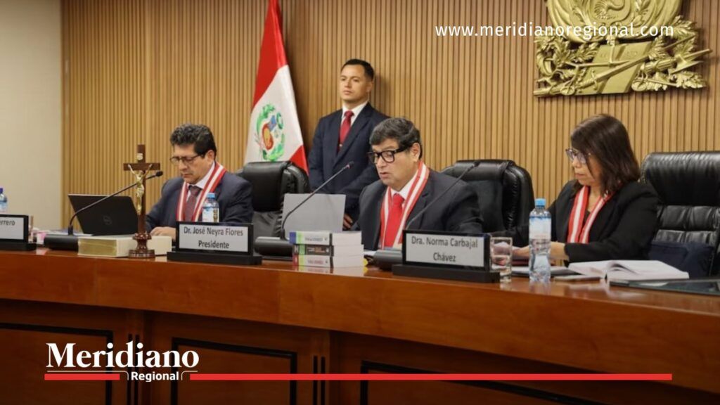 Tribunal que condenó a Pedro Castillo en Perú - Meridiano Regional Magistrados de la Corte Suprema de Perú durante la audiencia de sentencia en el juicio contra Pedro Castillo.