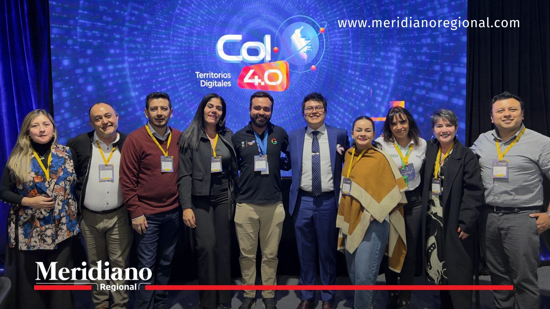 La secretaria de Desarrollo Económico del Cauca, Elvia Rocío Cuenca, junto a Ana Fernanda Muñoz de la Cámara de Comercio del Cauca y Yady Gómez de la Universidad del Cauca, durante la participación del departamento en Colombia 4.0 – Territorios Digitales.