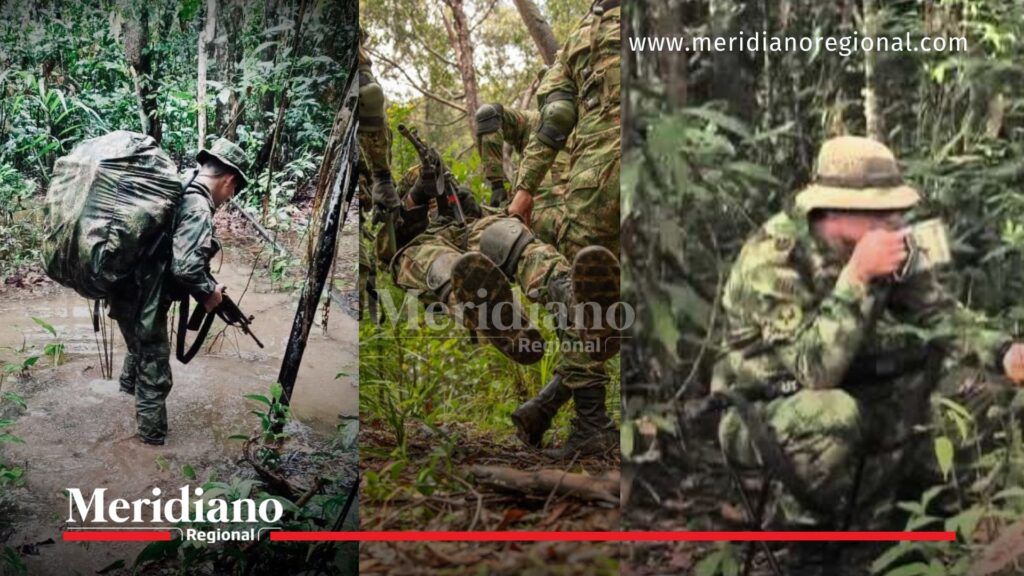 Soldados del Ejército Nacional operando en condiciones extremas en el Cauca, durante operaciones contra la estructura Carlos Patiño.