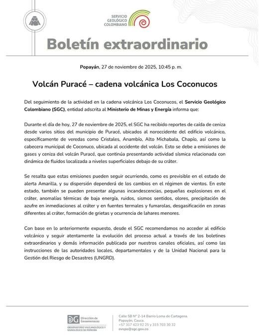 boletin-extraordinario-volcan-purace-servicio-geologico-colombiano