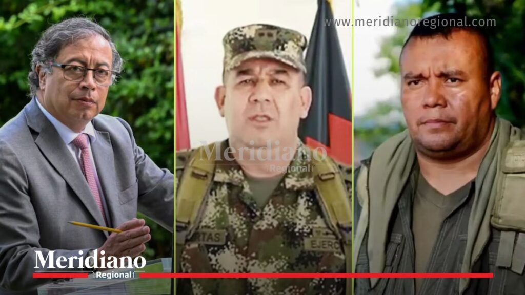 General Huertas, Petro y alias ‘Calarcá’ en el centro del escándalo - Meridiano Regional general huertas - petro - alias calarcá - infiltración dni - faltas graves - disidencias farc