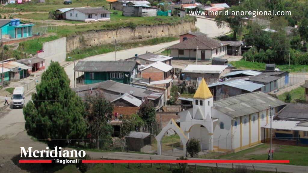 Vista del municipio de Puracé, localidad cercana al volcán Puracé en alerta naranja.