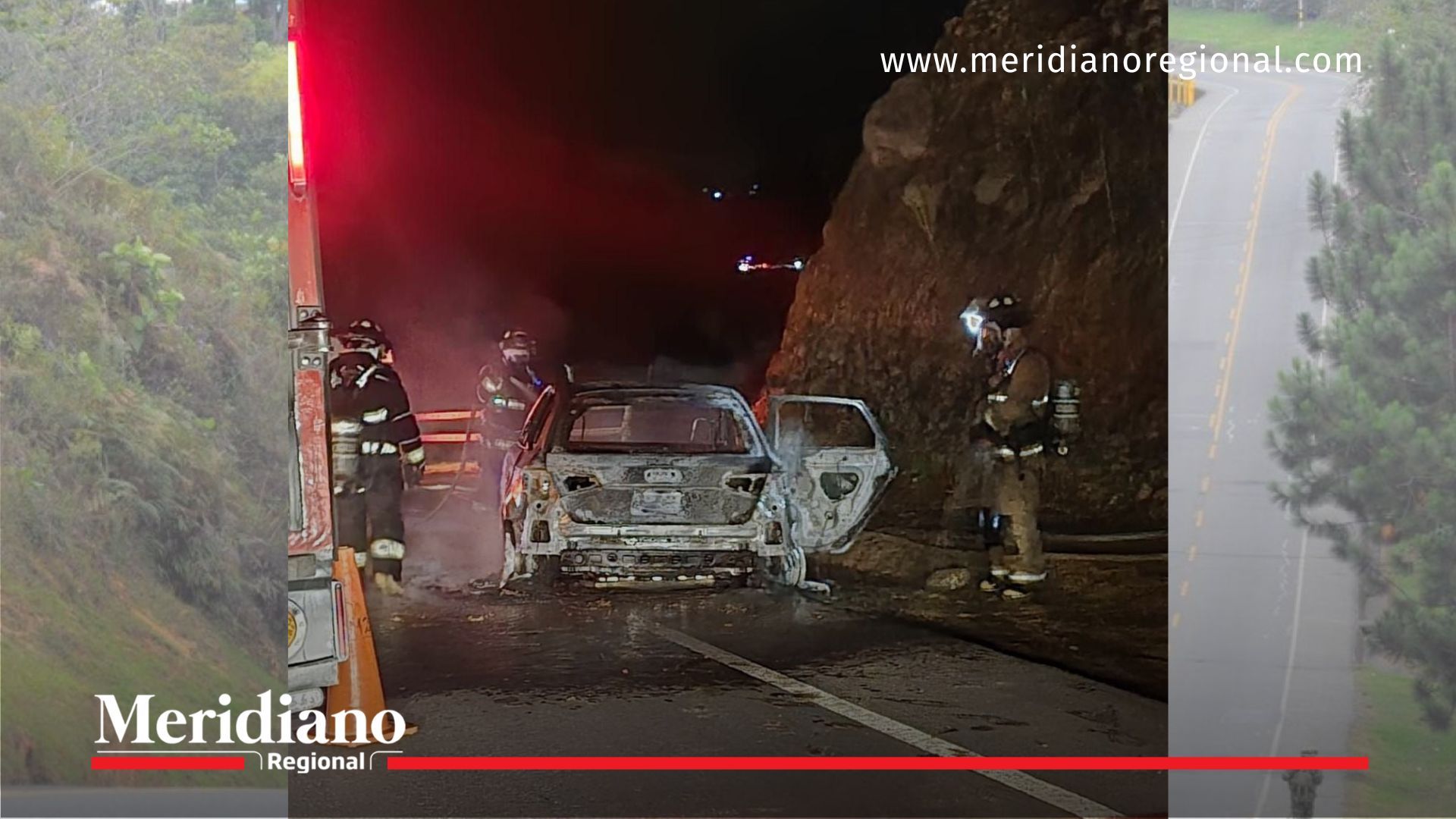 vehículo incinerado en la vía Panamericana - bomberos atienden emergencia en la Panamericana - vía Panamericana Popayán Piendamó - inseguridad en el Cauca - ataques en la Panamericana - intento de hurto en la Panamericana - corredor Popayán Piendamó - noticias Cauca