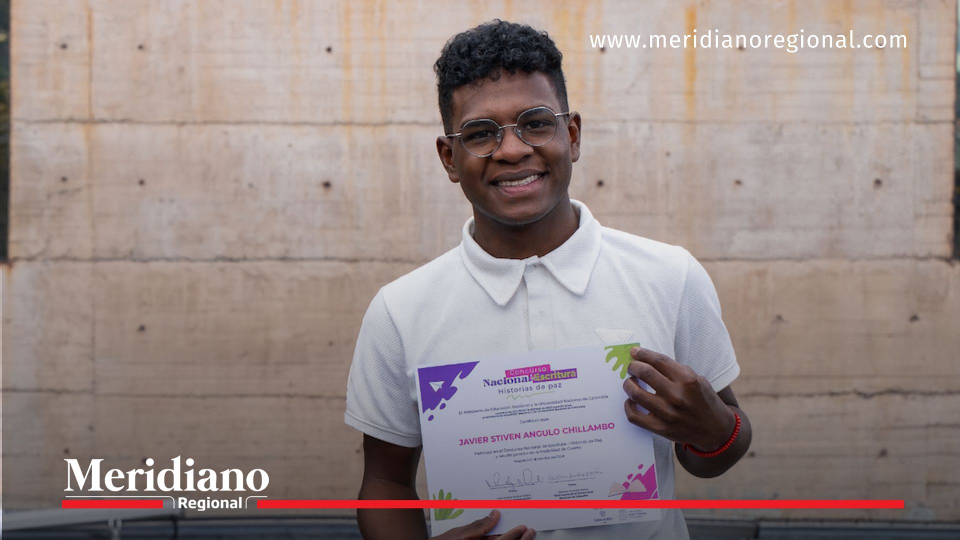 concurso nacional de escritura - ganador nariño escritura - javier stiven angulo chillambo - historias de paz 2025 - universidad de nariño - joven escritor nariño - noticias nariño