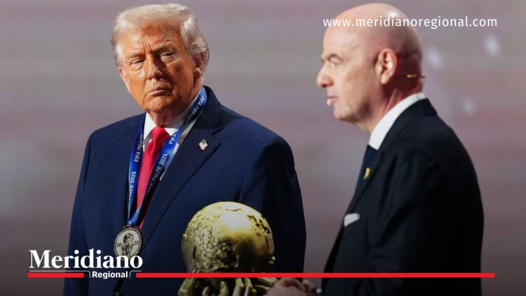 Trump recibe premio durante el Mundial 2026 - Meridiano Regional Donald Trump Premio FIFA de la Paz - Mundial 2026 - Gianni Infantino - polémica FIFA - sorteo Mundial 2026
