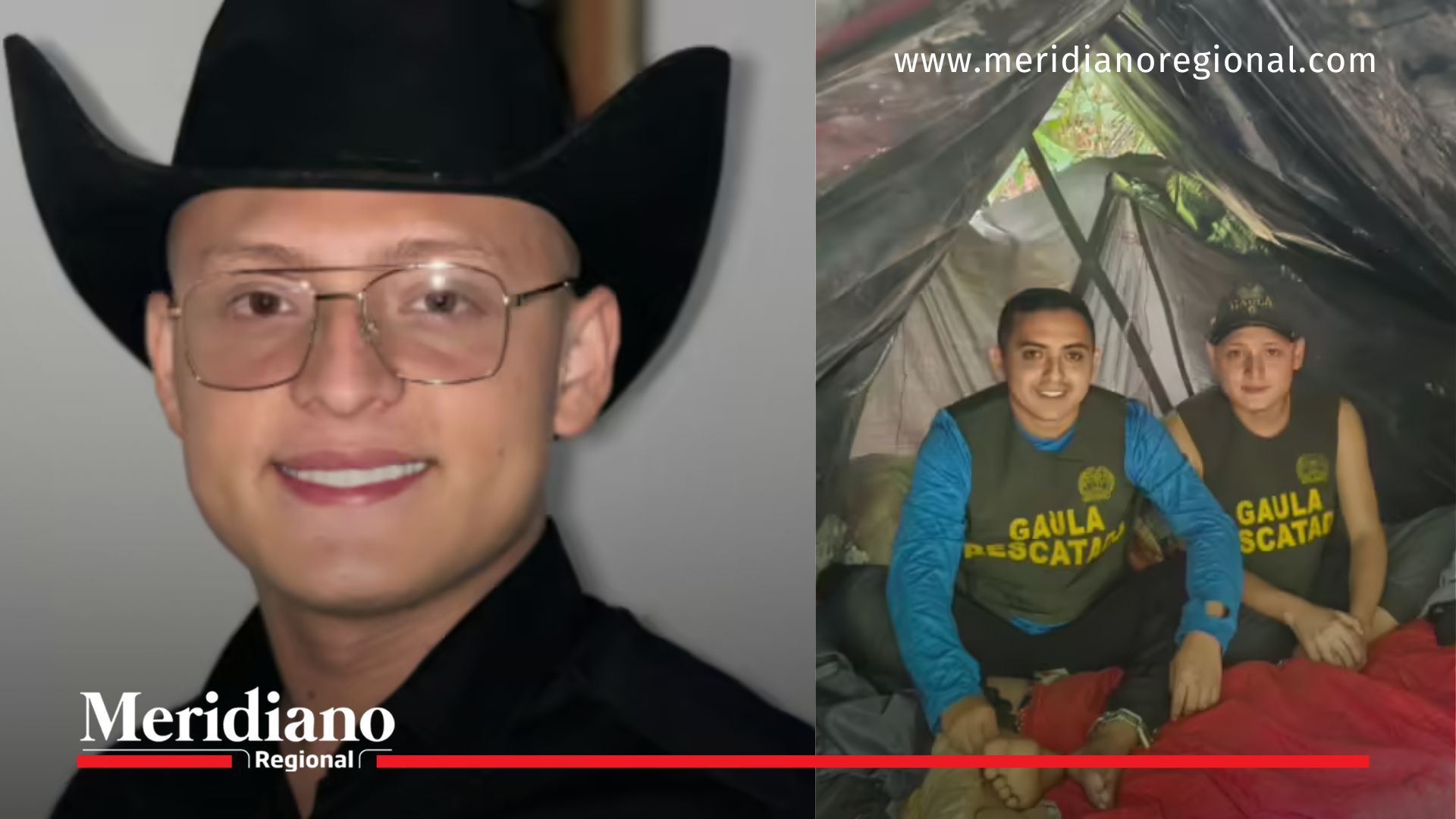 Comparación de Miguel Ayala antes de su secuestro y durante el cautiverio en el Cauca.