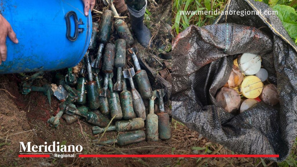 Minas incautadas en depósito ilegal en Tumaco - Meridiano Regional minas incautadas depósito ilegal en Tumaco - explosivos GAO-r Iván Ríos - minas antipersonal en Tumaco - operativo Ejército en Tumaco