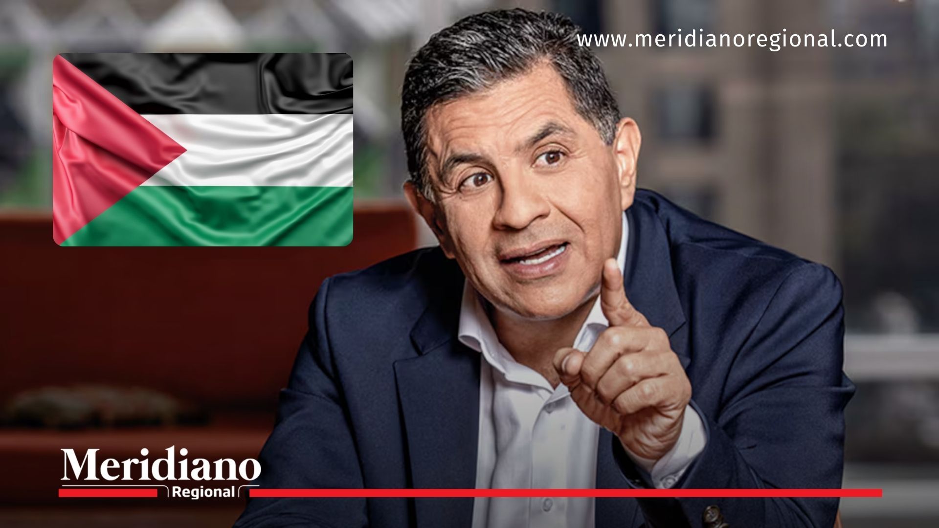 Jorge Iván Ospina entrega declaraciones a los medios de comunicación tras confirmarse que no asumirá como embajador de Colombia ante Palestina.