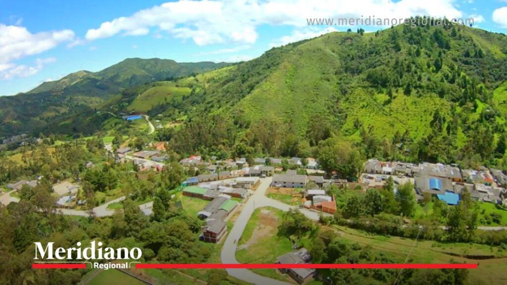 Vista panorámica de Totoró Cauca, municipio afectado por las heladas en el Cauca y la pérdida de cultivos agrícolas.