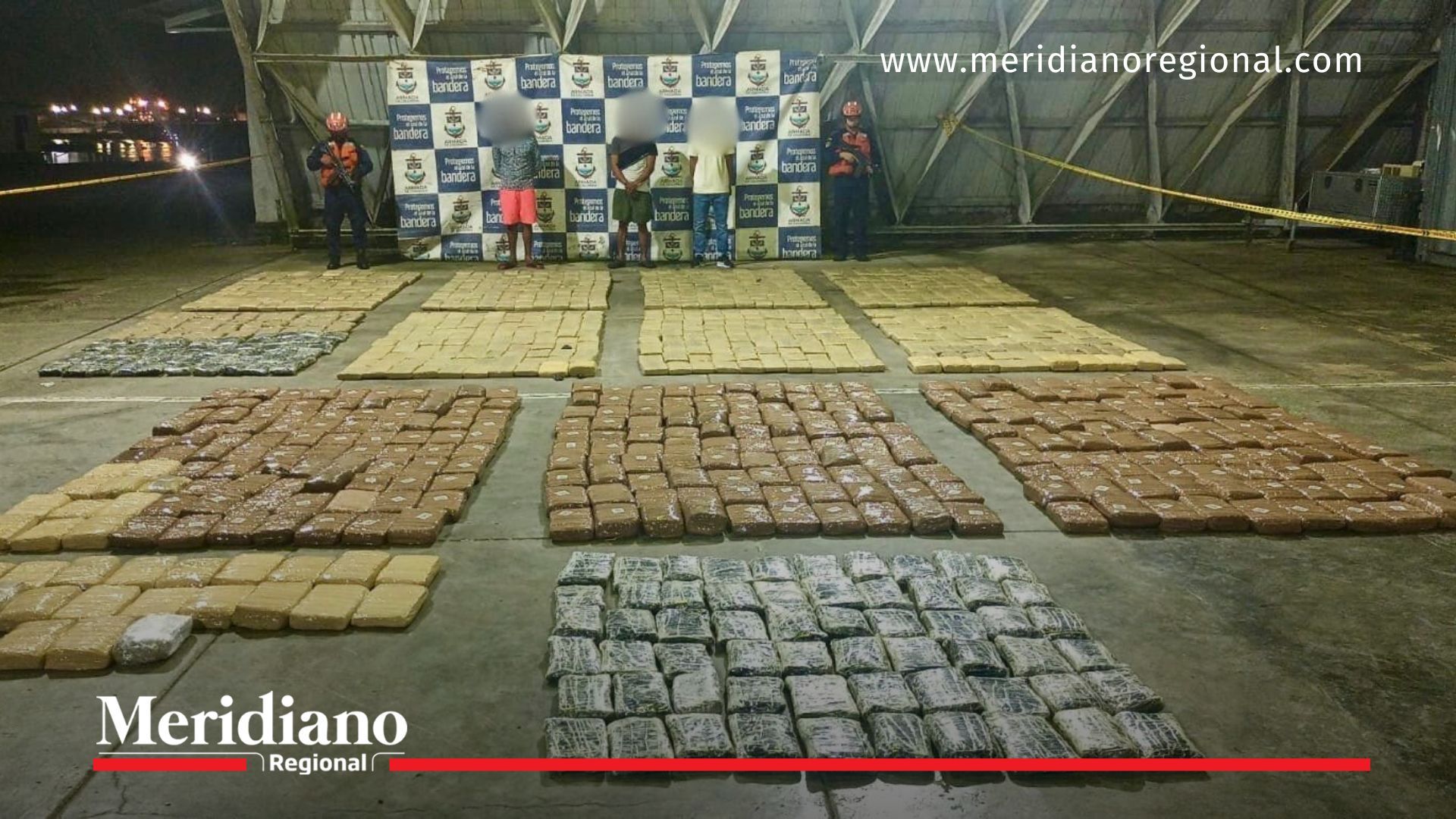 incautación de estupefacientes en el Pacífico con droga incautada y capturados en Buenaventura