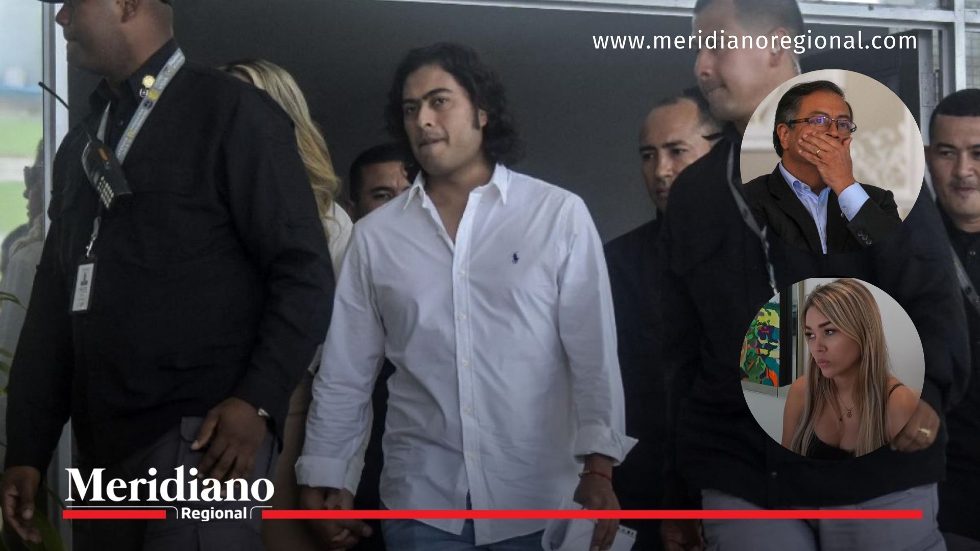 Nicolás Petro Burgos sale de los juzgados de Barranquilla luego de la audiencia en la que la Procuraduría se opuso a la medida de aseguramiento solicitada por la Fiscalía.