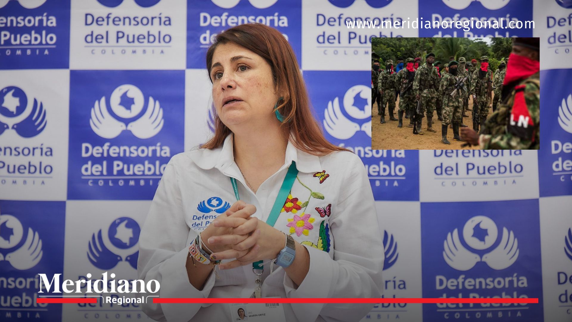 Defensora del Pueblo Iris Marín habla a los medios sobre paros armados en Colombia y derechos humanos