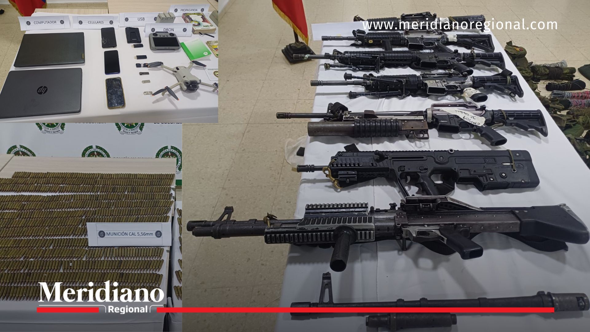 Disidencias en Caquetá: armas, municiones, computadores y celulares incautados a la estructura Rodrigo Cadete