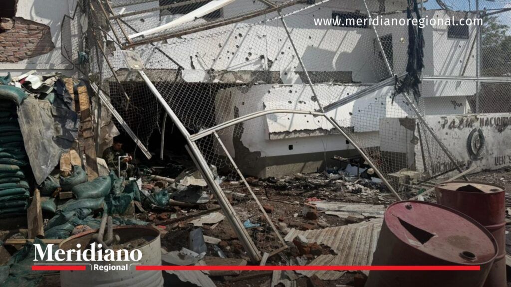 Crisis de orden público: así quedó la estación de Policía de Buenos Aires, Cauca - Meridiano Regional crisis de orden público en Colombia - estación de Policía de Buenos Aires Cauca destruida - ataque armado disidencias Farc - violencia en Colombia