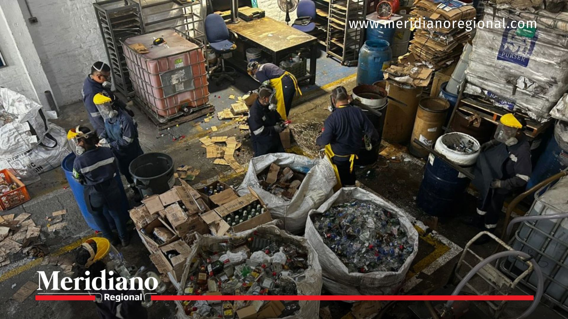 destrucción de licores y cigarrillos en el Valle del Cauca en establecimiento de Yumbo durante operativo anticontrabando