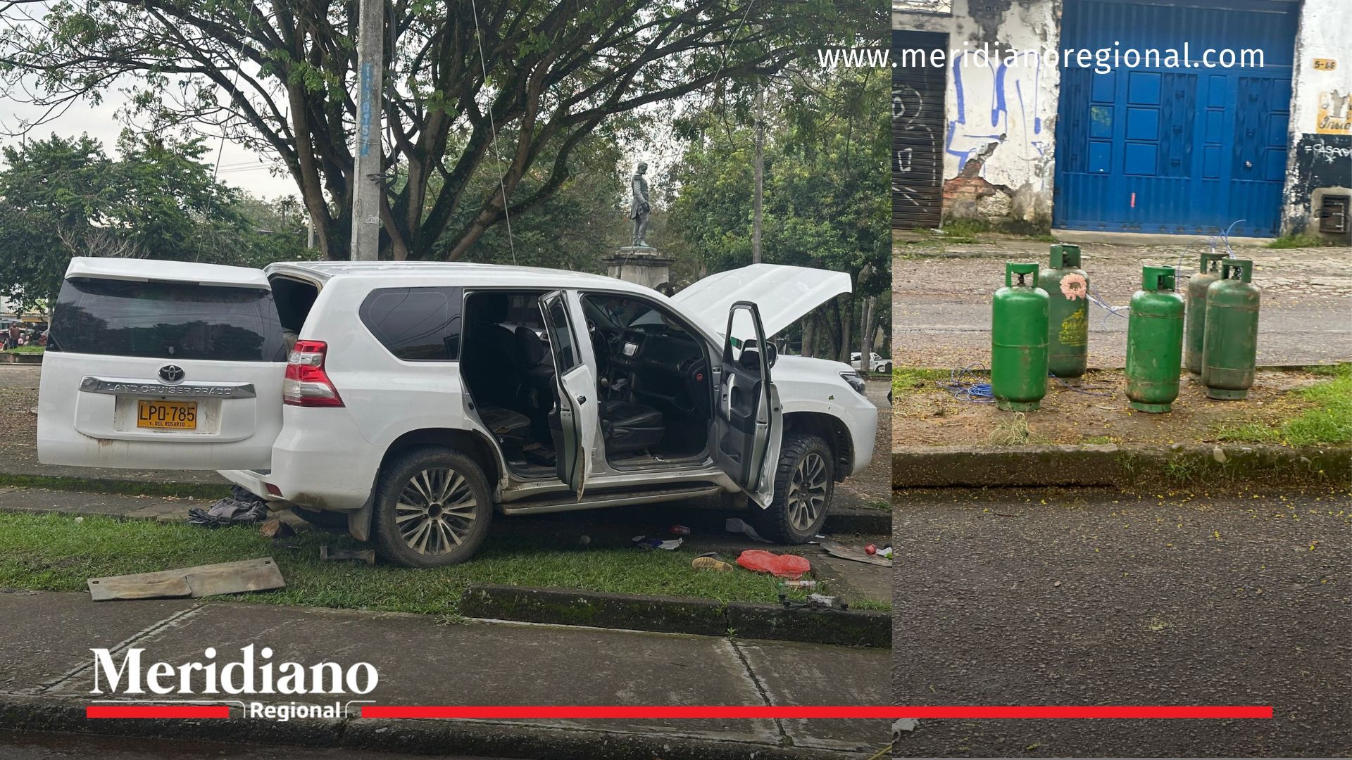 carro bomba en Popayán - camioneta abandonada con cilindros explosivos cerca del CAI del barrio Bolívar