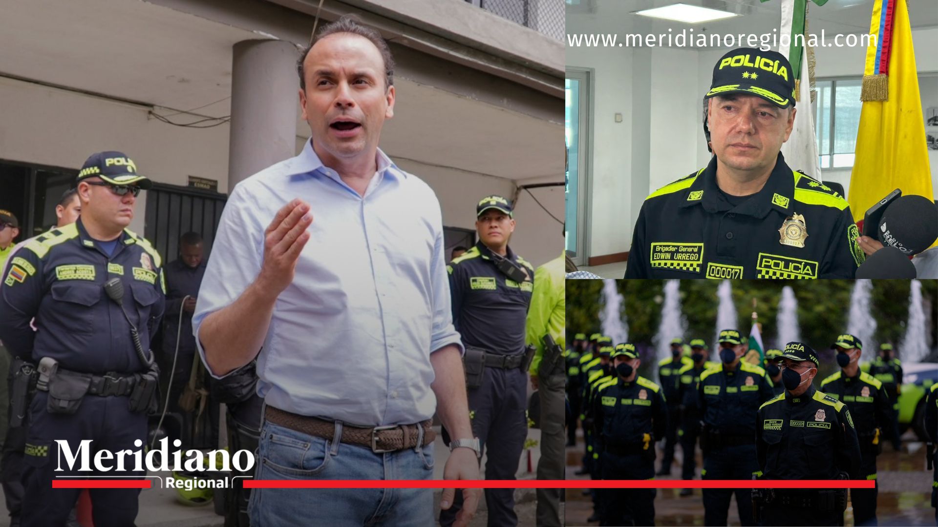 El alcalde Alejandro Eder y el nuevo comandante de la Policía Metropolitana acompañan el refuerzo del pie de fuerza en Cali con la llegada de 400 policías permanentes.