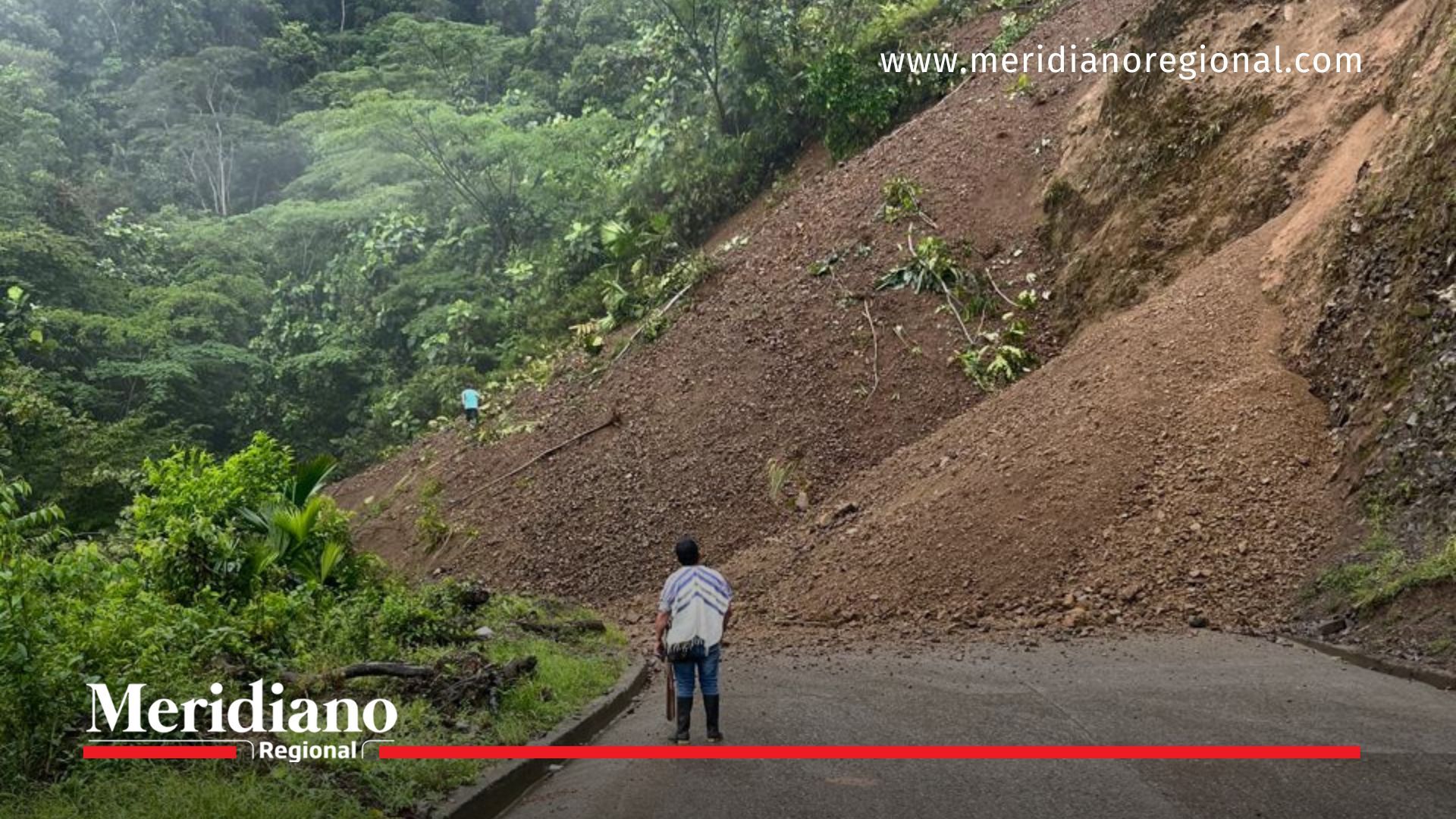 derrumbe en Pueblo Rico bloquea la vía Panamericana entre Risaralda y Chocó