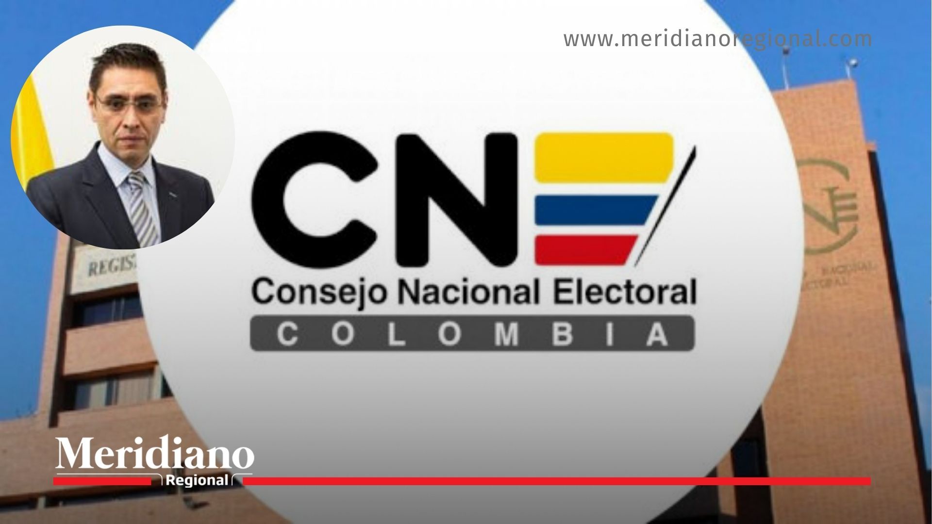 Derroche electoral del CNE reflejado en imagen institucional con logo del Consejo Nacional Electoral en Colombia