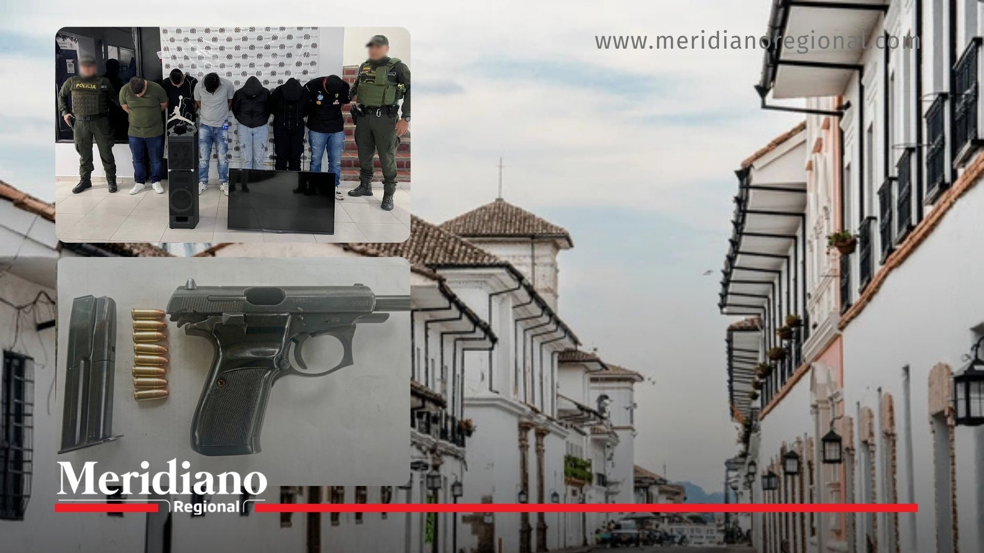 Personas capturadas y arma de fuego incautada durante operativos del Plan Navidad en Popayán, desarrollados por la Policía Metropolitana para reforzar la seguridad en la capital caucana.