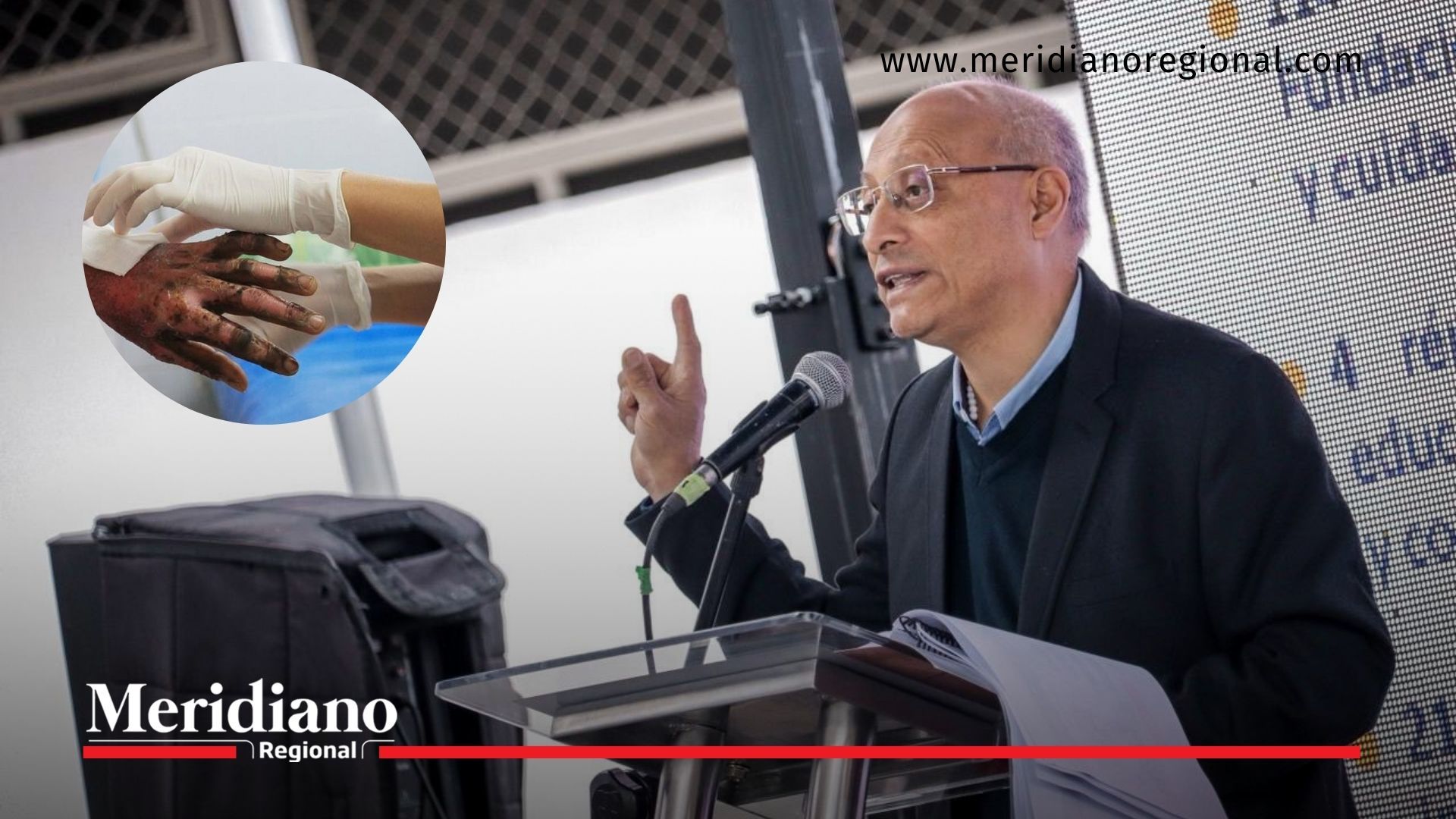Alcalde Nicolás Toro durante discurso institucional al presentar el balance Navidad en Pasto tras una Nochebuena sin personas quemadas por pólvora.