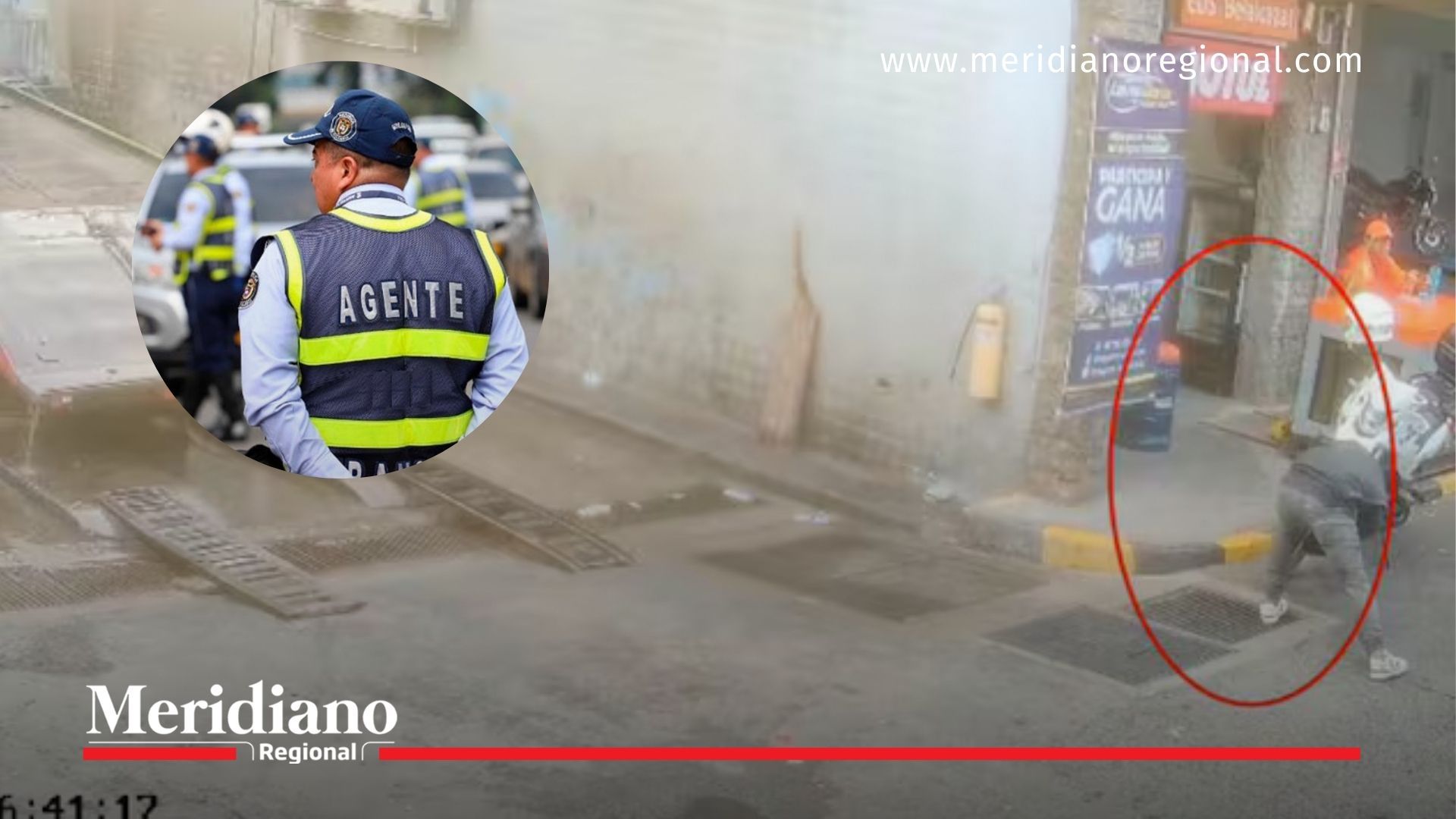 agresiones a agentes de tránsito en Cali hombre pincha llanta de motocicleta oficial