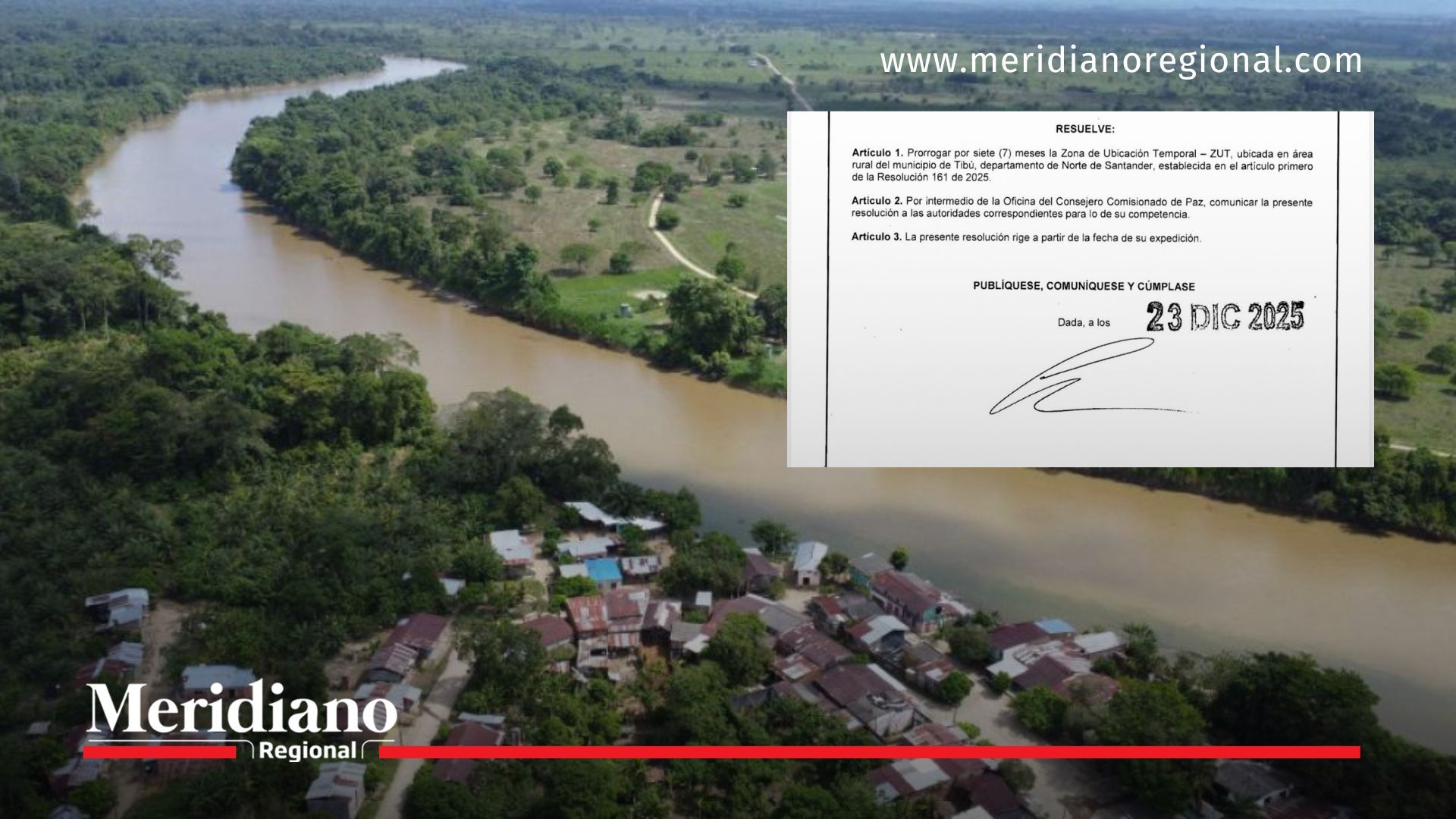 Panorámica del Catatumbo, región donde el Gobierno prorrogó la Zona de Ubicación Temporal del Frente 33 en Norte de Santander.