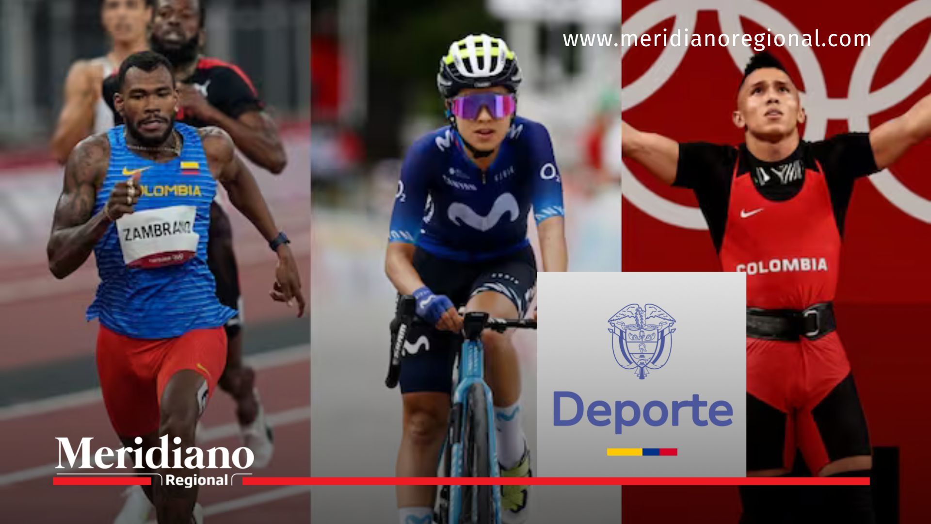Tres deportistas colombianos de alto rendimiento, referentes del programa Atleta Excelencia, que tendrá nuevas categorías y criterios basados en resultados deportivos desde 2026.