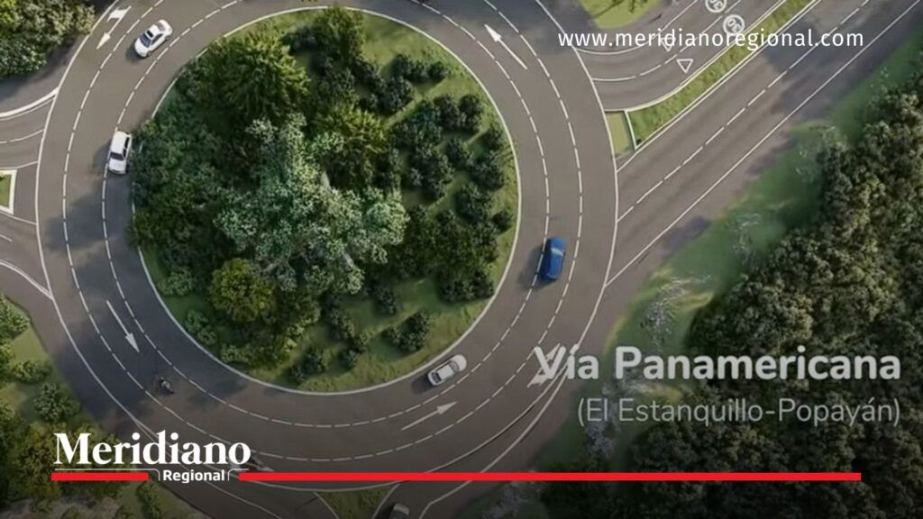 Proyecto vial El Estanquillo–Popayán con diseño de rotonda en la Vía Panamericana