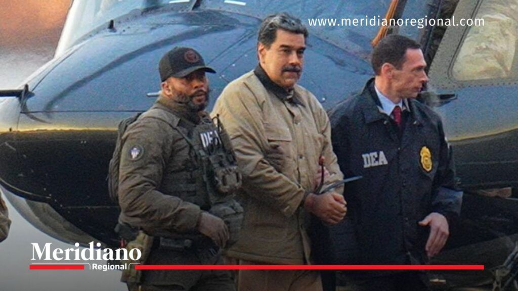 Juicio contra Nicolás Maduro en Estados Unidos - Meridiano Regional Juicio contra Nicolás Maduro: el mandatario venezolano es escoltado por agentes de la DEA durante su traslado en Estados Unidos
