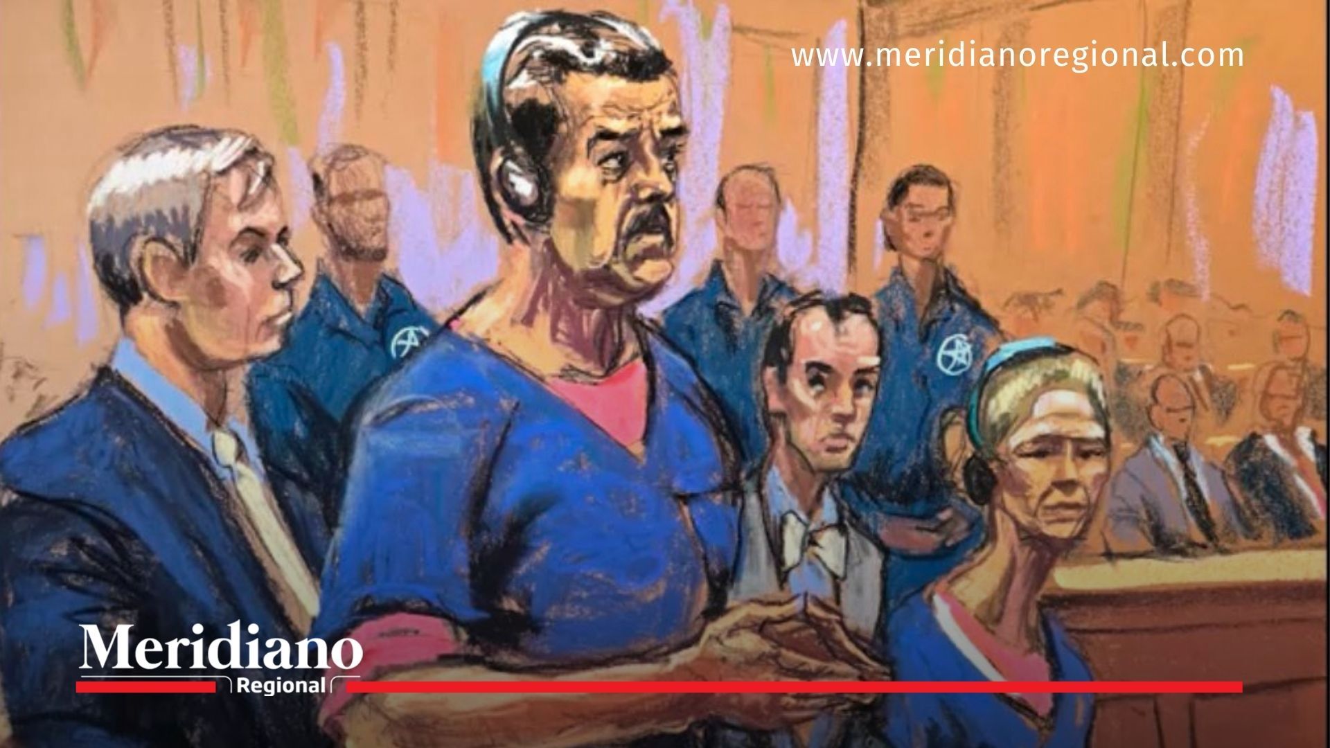 Juicio contra Nicolás Maduro: ilustración judicial de su primera comparecencia ante un tribunal en Estados Unidos