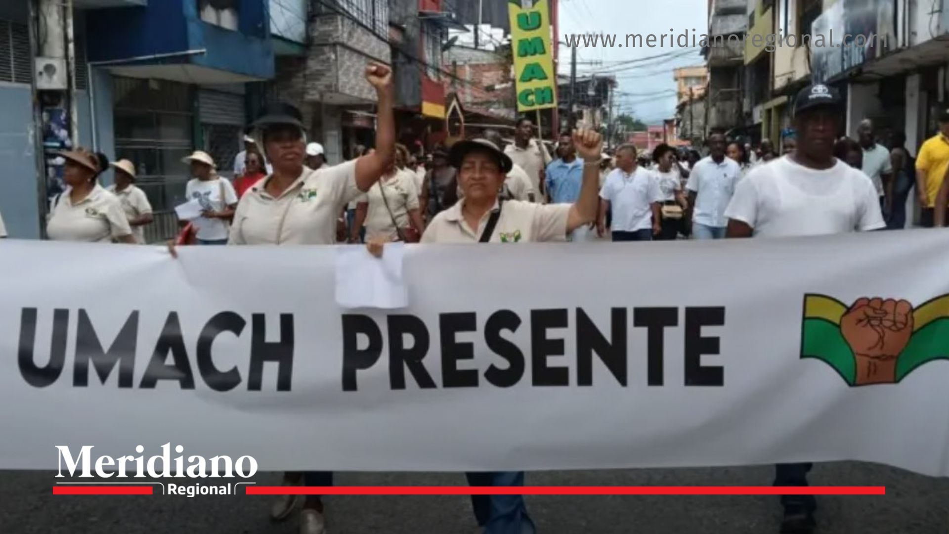 paro de docentes en el Chocó con movilización del sindicato UMACH en Quibdó por falta de pago salarial