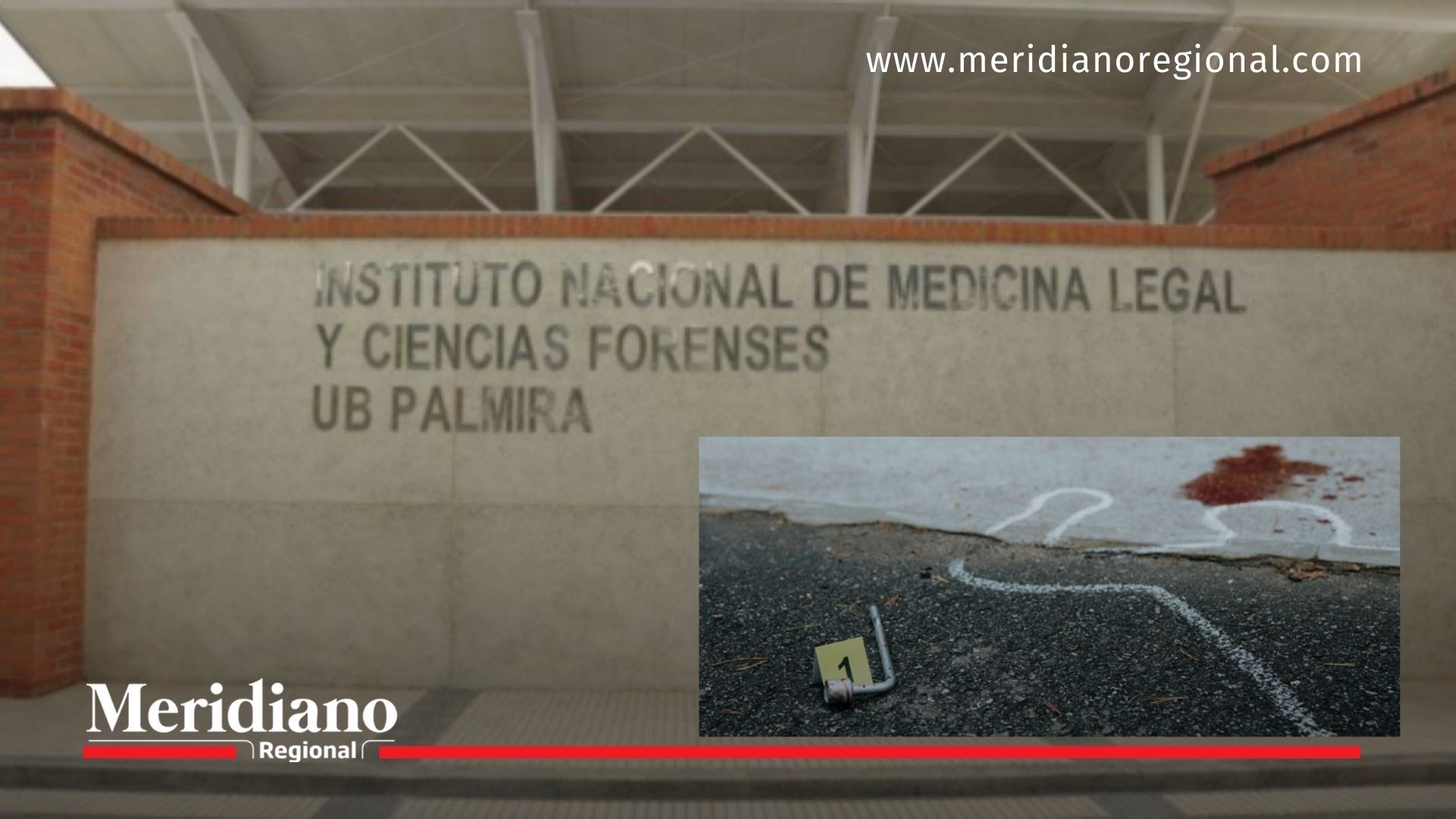 Fachada de Medicina Legal Palmira donde ocurrió ataque armado