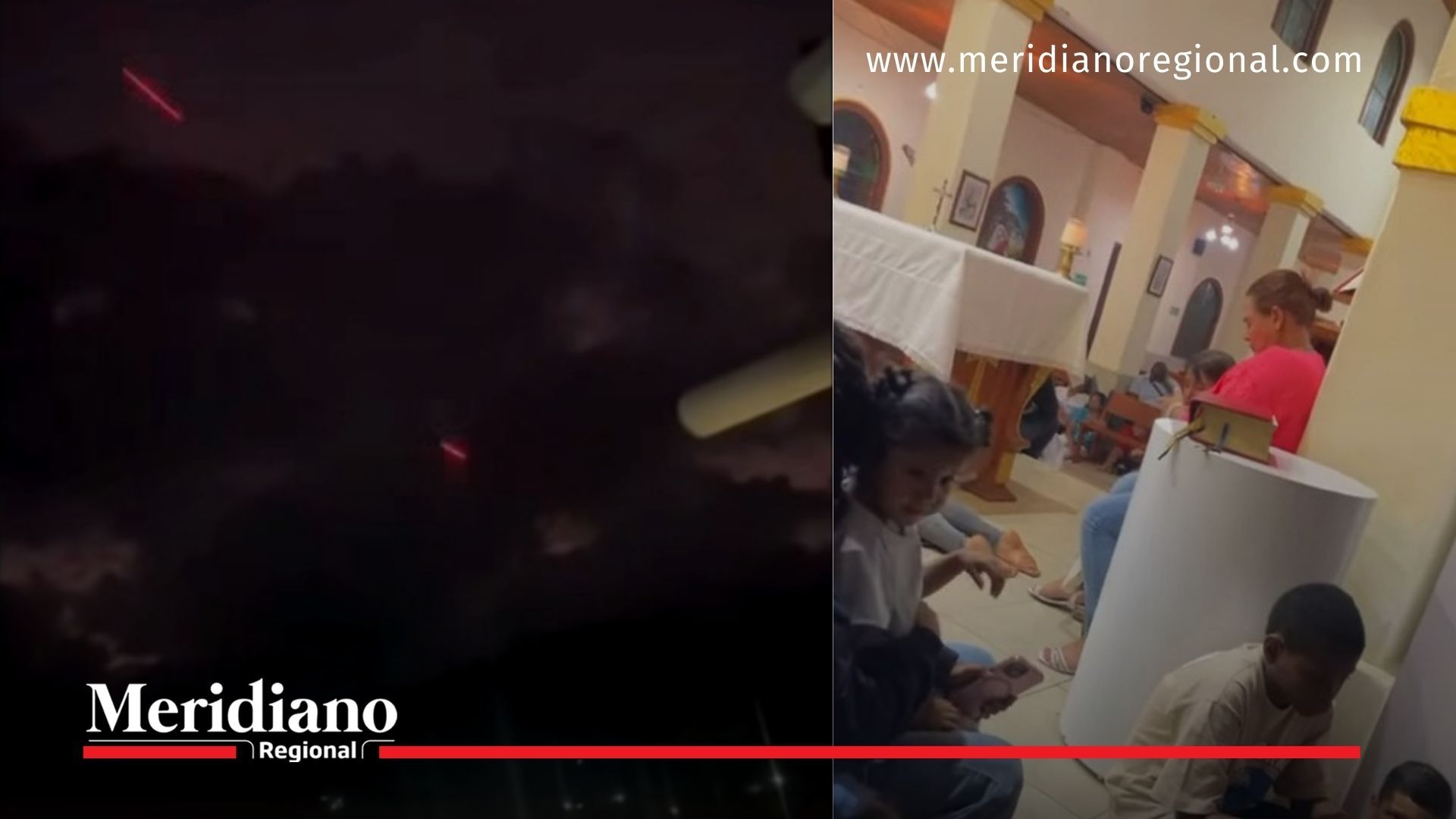 Mientras se registraban ráfagas de disparos contra la estación de Policía de Suárez, Cauca, mujeres y niños buscaron refugio al interior de una iglesia del municipio durante el hostigamiento armado.