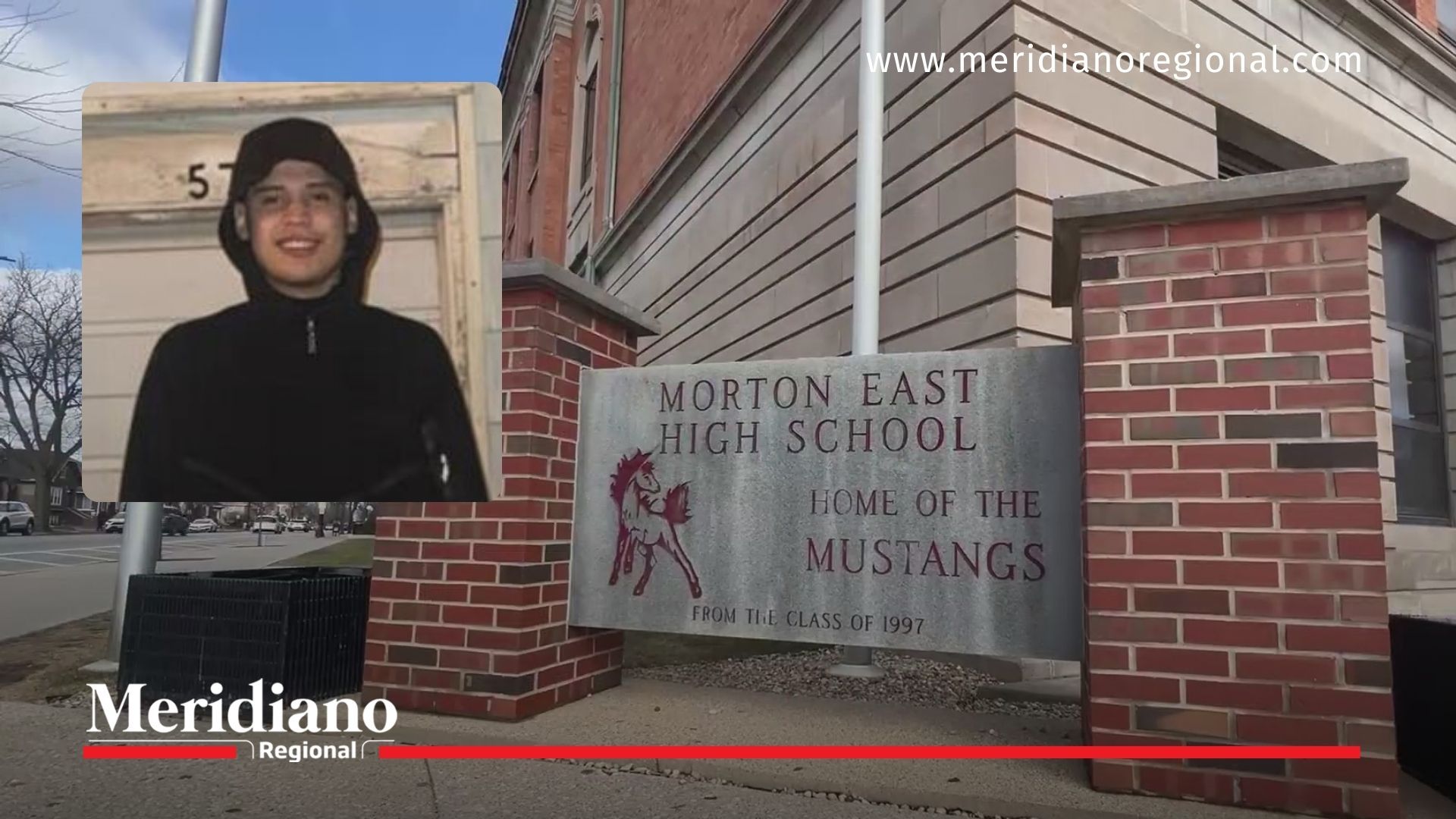 Escuela en Chicago donde estudiaba Johan David Adarve, joven caleño asesinado en Estados Unidos en un caso relacionado con matoneo escolar.
